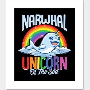 Cute & Funny Narwhal: Unicorn Of The Sea Posters and Art